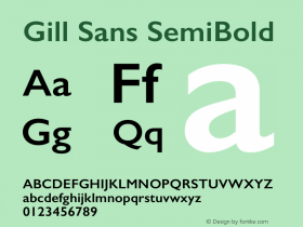 Gill Sans SemiBold 9.0d6e1图片样张