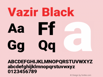 Vazir Black Version 19.0.0图片样张
