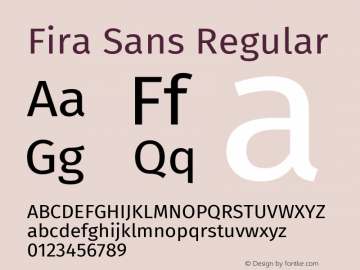 Fira Sans Regular Version 4.203图片样张