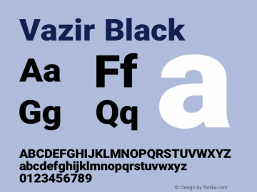 Vazir Black Version 19.2.0图片样张