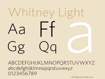 Whitney Light Version 2.202 Basic (Latin-X, Greek, Cyrillic-X)图片样张