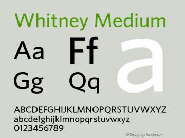 Whitney Medium Version 2.202 Basic (Latin-X, Greek, Cyrillic-X)图片样张