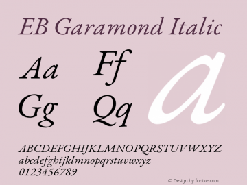 EB Garamond Italic Version 1.000图片样张