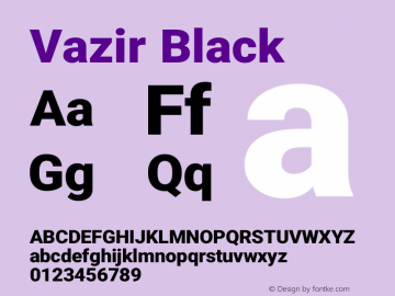 Vazir Black Version 20.0.0图片样张