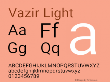 Vazir Light Version 21.1.1图片样张
