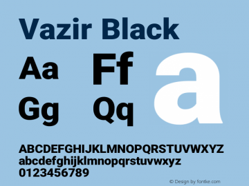 Vazir Black Version 21.1.2图片样张