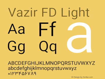 Vazir Light FD Version 21.1.2图片样张