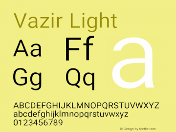 Vazir Light Version 21.2.1图片样张