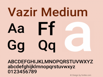 Vazir Medium Version 21.2.1图片样张