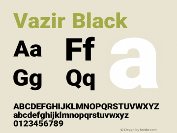 Vazir Black Version 22.0.0图片样张