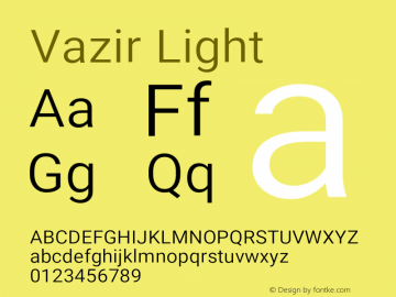 Vazir Light Version 22.0.0图片样张