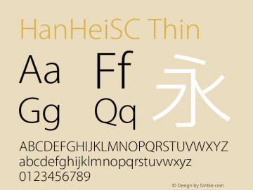 HanHeiSC Thin 图片样张