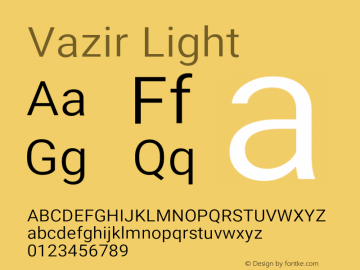 Vazir Light Version 22.1.0图片样张