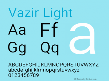 Vazir Light Version 23.0.0图片样张