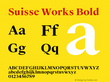 Suisse Works Bold Version 2.001图片样张