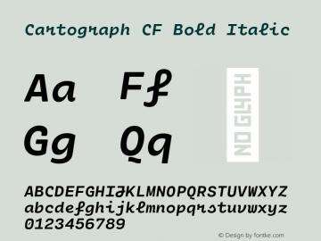 Cartograph CF Bold Italic Version 2.000;hotconv 1.0.109;makeotfexe 2.5.65596图片样张