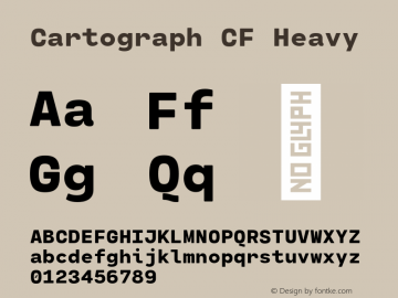 Cartograph CF Heavy Version 2.000;hotconv 1.0.109;makeotfexe 2.5.65596图片样张