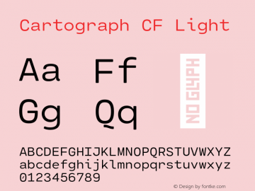 Cartograph CF Light Version 2.000;hotconv 1.0.109;makeotfexe 2.5.65596图片样张