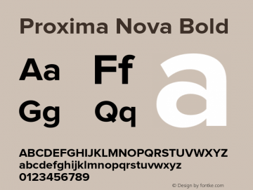 ProximaNova-Bold Version 1.001 2005图片样张
