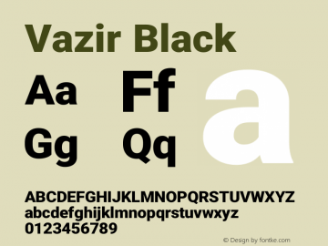 Vazir Black Version 24.2.0图片样张