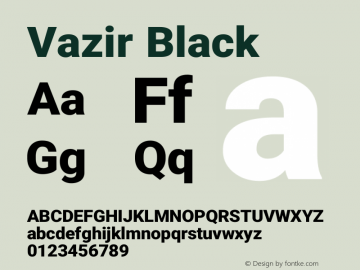 Vazir Black Version 25.0.0图片样张