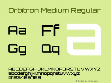 Orbitron Medium 1.001图片样张