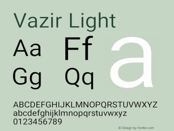 Vazir Light Version 26.0.1图片样张