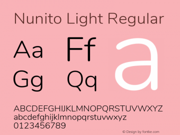 Nunito Light Version 3.504图片样张
