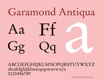 Garamond Antiqua Version 2.10图片样张