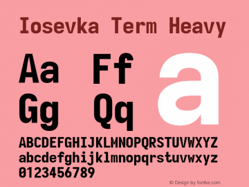 Iosevka Term Heavy Version 3.4.0; ttfautohint (v1.8.3)图片样张