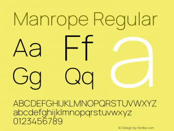 Manrope Version 4.501图片样张