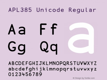 APL385 Unicode Aug 21 2016图片样张