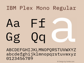 IBM Plex Mono Version 2.1图片样张