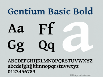 Gentium Basic Bold Version 1.100图片样张