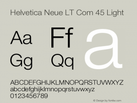 HelveticaNeueLTCom-Lt Version 2.01;2006; ttfautohint (v1.5)图片样张