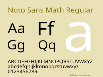 Noto Sans Math Regular Version 2.001图片样张