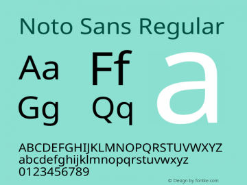 Noto Sans Regular Version 2.001图片样张