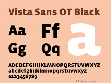 VistaSansOT-Black Version 2.000;PS 002.000;hotconv 1.0.50;makeotf.lib2.0.16970图片样张