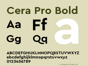 Cera Pro Bold Version 6.000图片样张
