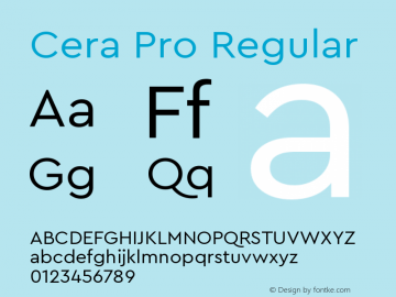Cera Pro Regular Version 6.000图片样张