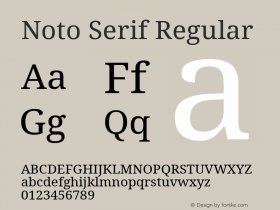 Noto Serif Regular Version 2.002; ttfautohint (v1.8.2)图片样张