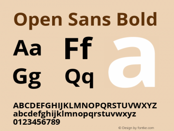Open Sans Bold Version 2.010; ttfautohint (v1.6)图片样张