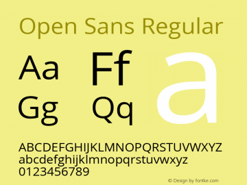 Open Sans Regular Version 2.010; ttfautohint (v1.6)图片样张