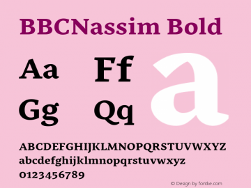 BBCNassim-Bold 图片样张