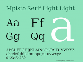 Mpisto Serif Light Version 1.0图片样张