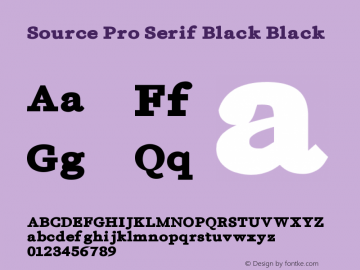 Source Pro Serif Black 3.5图片样张