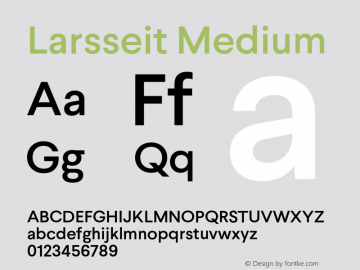 Larsseit-Medium Version 1.000;PS 001.000;hotconv 1.0.88;makeotf.lib2.5.64775图片样张
