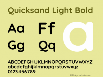 Quicksand Light Bold Version 3.004图片样张