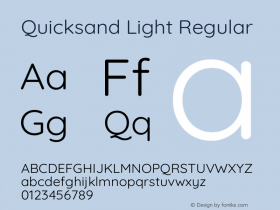 Quicksand Light Regular Version 3.004图片样张