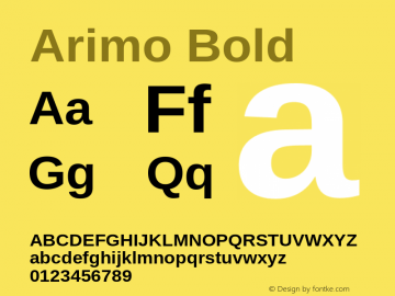 Arimo Bold Version 1.23图片样张